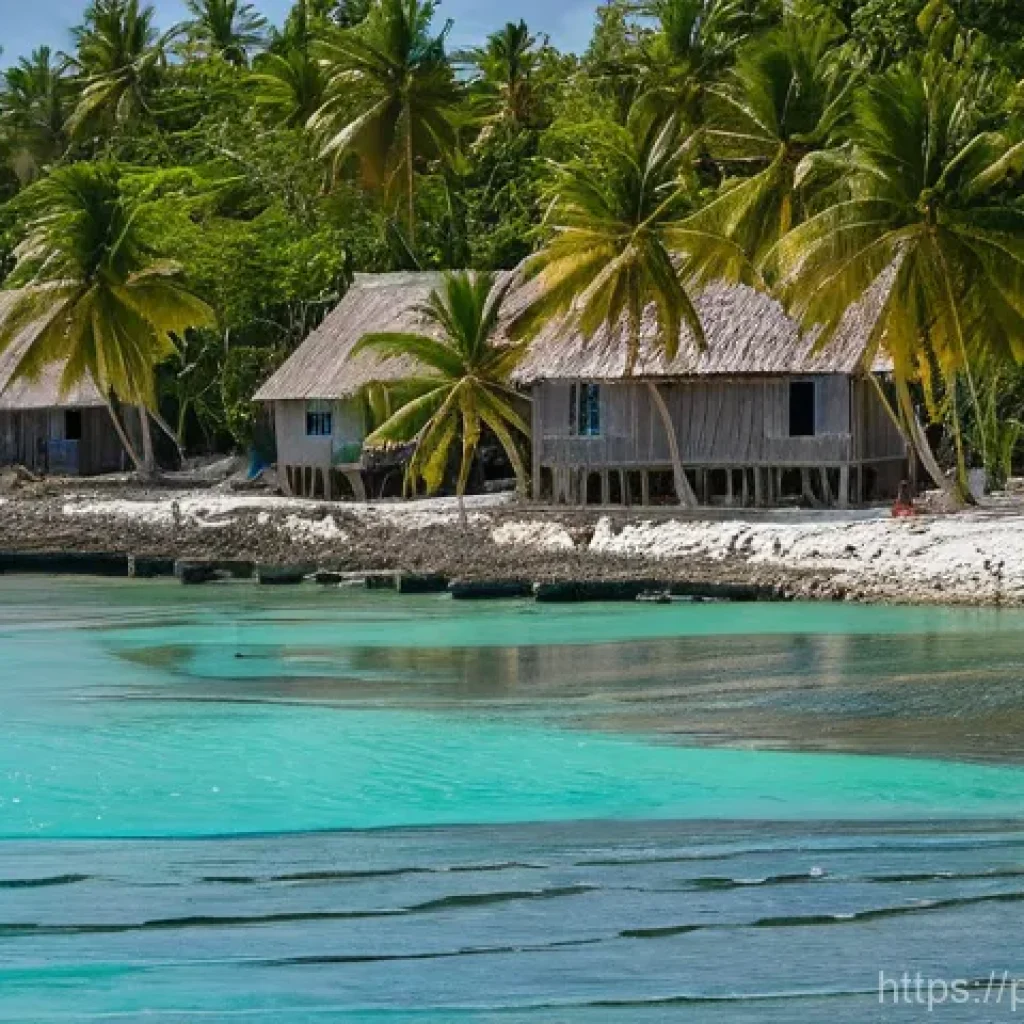 키리바시 경제 성장률 분석 - **Prompt Title: Kiribati Resilience: Community Adapts to Rising Tides**
    A vibrant, sun-drenched ...